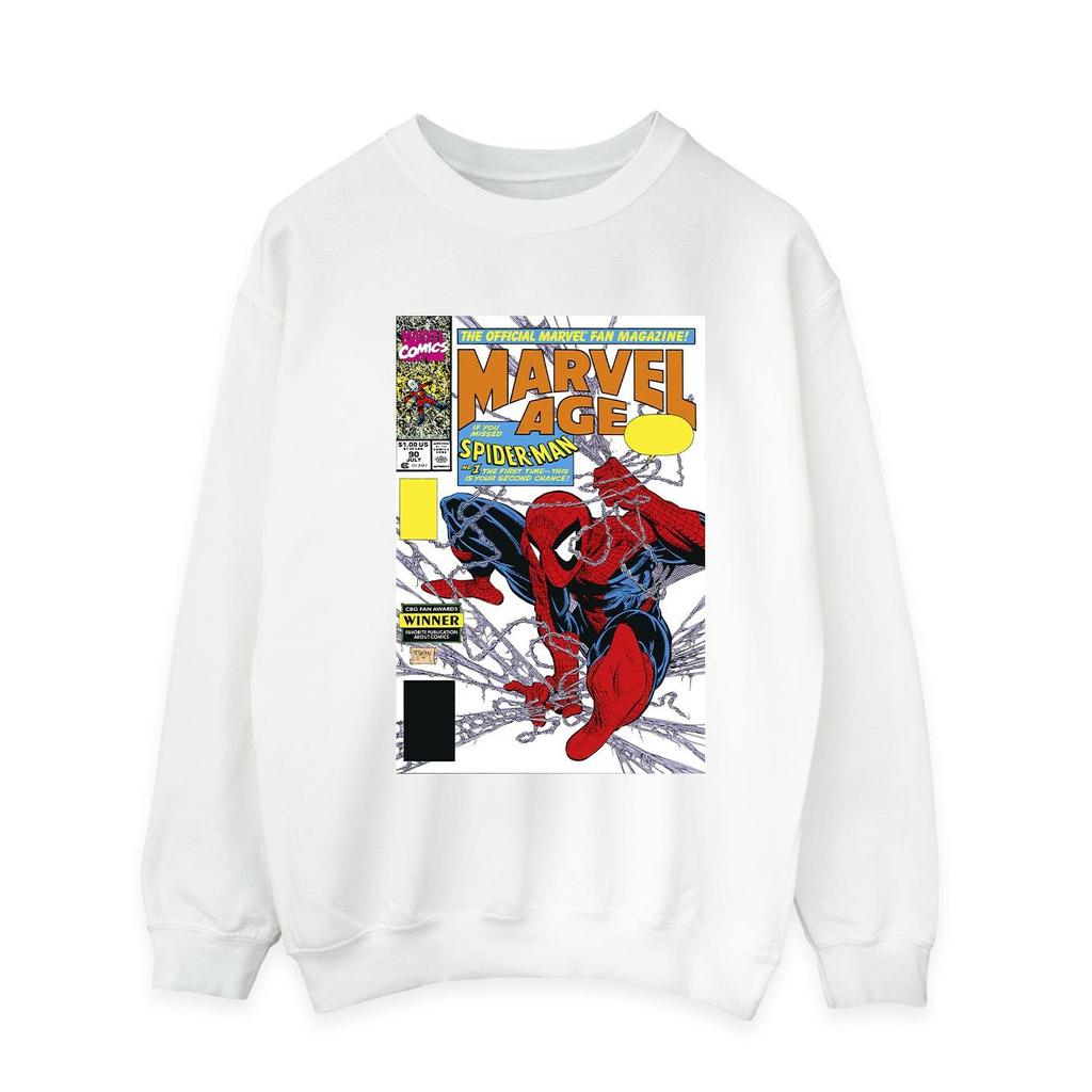 Marvel Mens Spider-Man Marvel Age Comic Cover Sweatshirt