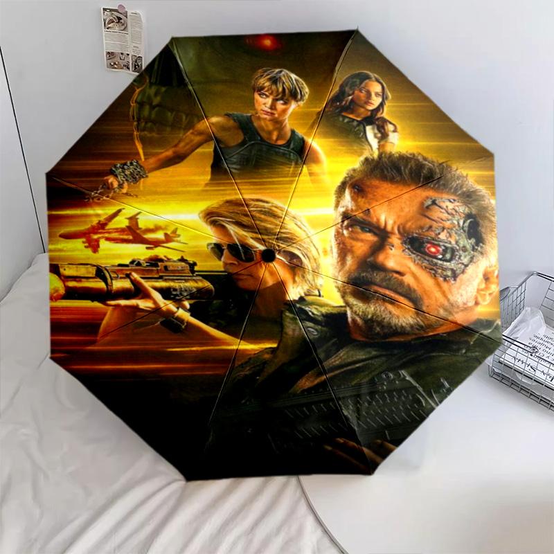 Apocalyptic Warriors Unite Folding umbrella durable Suitable for all seasons outdoor light Sun umbrella