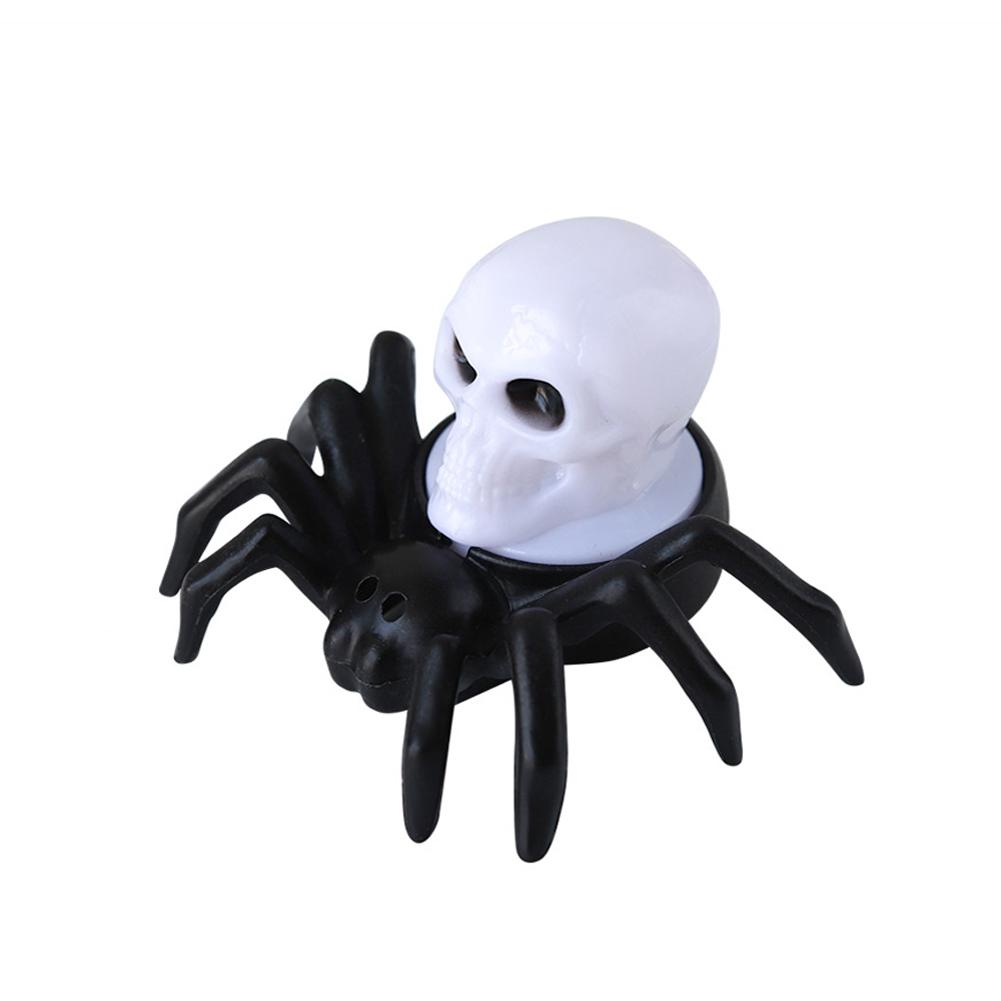 Halloween Spider Decoration Light LED Electronic Candle Lamp Spider Skull Night Light Halloween Party Decoration Supplies Horror Props