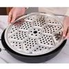Rack de Vapor de Aço Inoxidável Multiuso Resistente a Altas Temperaturas Seguro Bandeja de Vapor para Panela de Caldo Redonda para Cozinhar no Vapor