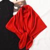 Ethnic Style Solid Color Silk and Cotton-Linen Scarf for Women - Versatile Summer Shawl for Air-Conditioned Rooms
