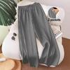 2026 Spring/Summer Plus Size Striped Beach Pants for Women - European & American Style
