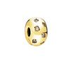 Sparking Gold Plated Charm Beads Dangle Original Snake Fit Copper Bracelet Necklace Beads For Diy Jewelry Women Gift