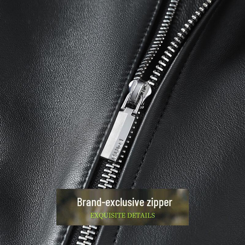 Fu Ting Men's Premium Sheepskin Lapel Leather Jacket