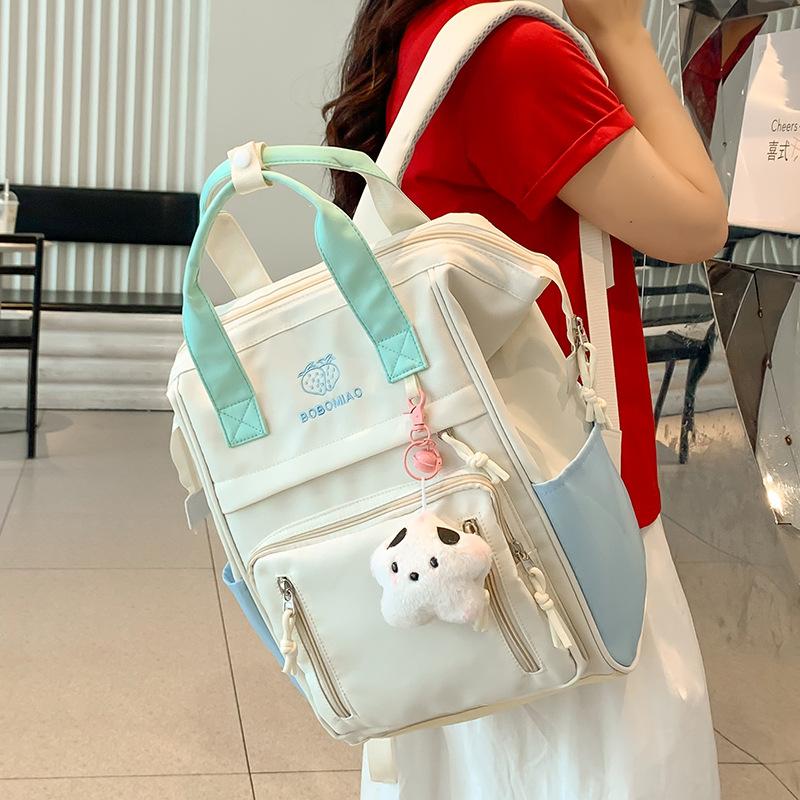 Handbag Children's Elementary School Students Girls Junior High School Students High Value Splicing Backpack