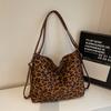 Leopard Print Tote Bag Women's Large Capacity Retro Shoulder Bag Multi-Functional Backpack