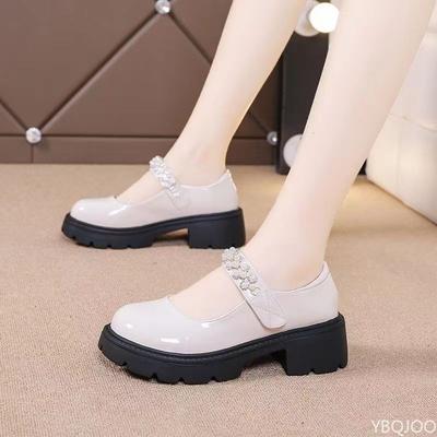 Dicksohlige, höhenvergrößernde neue Damenschuhe, vielseitig, schlicht, bequem, rutschfest, geeignet für Damen-Einzelschuhe
