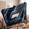 F1 Flannel Blanket, Custom Name Text Personalized Soft Throw Blanket Home Decor Gift