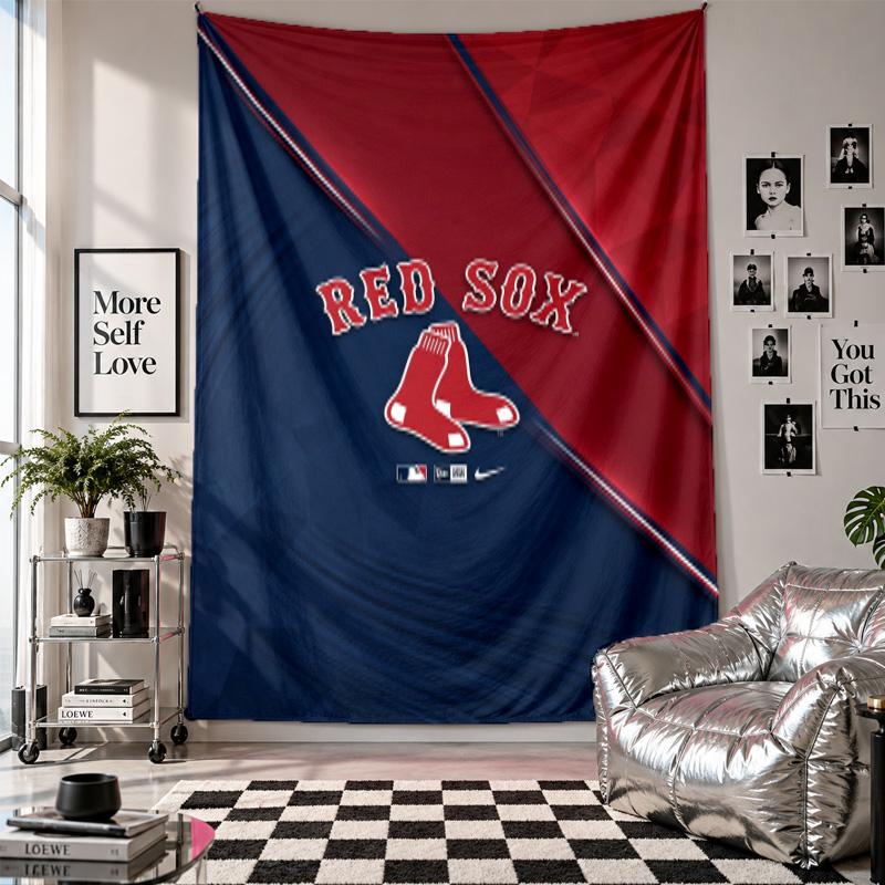 Boston Red Sox Wall Tapestry Home Decor Wall Hanging Cloth for Bedroom Living Room Background