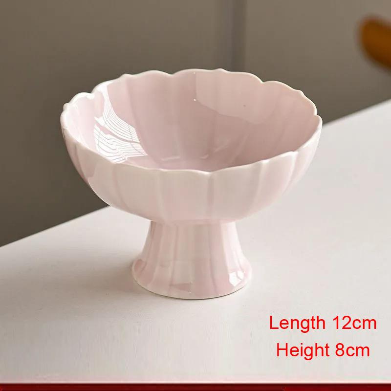 

Китайский зеленый цветок в форме керамического подноса столовая посуда высокая ножка специальная тарелка бытовые принадлежности ресторана закуски фруктовая тарелка 1 шт