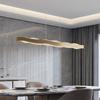 Modern Chandelier Kitchen Island Lighting Simple Gold Rectangle Hanging Lamps Fixtures Creative Dining Room Pendant Light Indoor