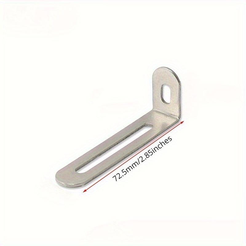 10PCS 90-Degree Stainless Steel Round Corner Angle Code Movable Holder Adjustable Reinforced Long Hole Bracket Connector