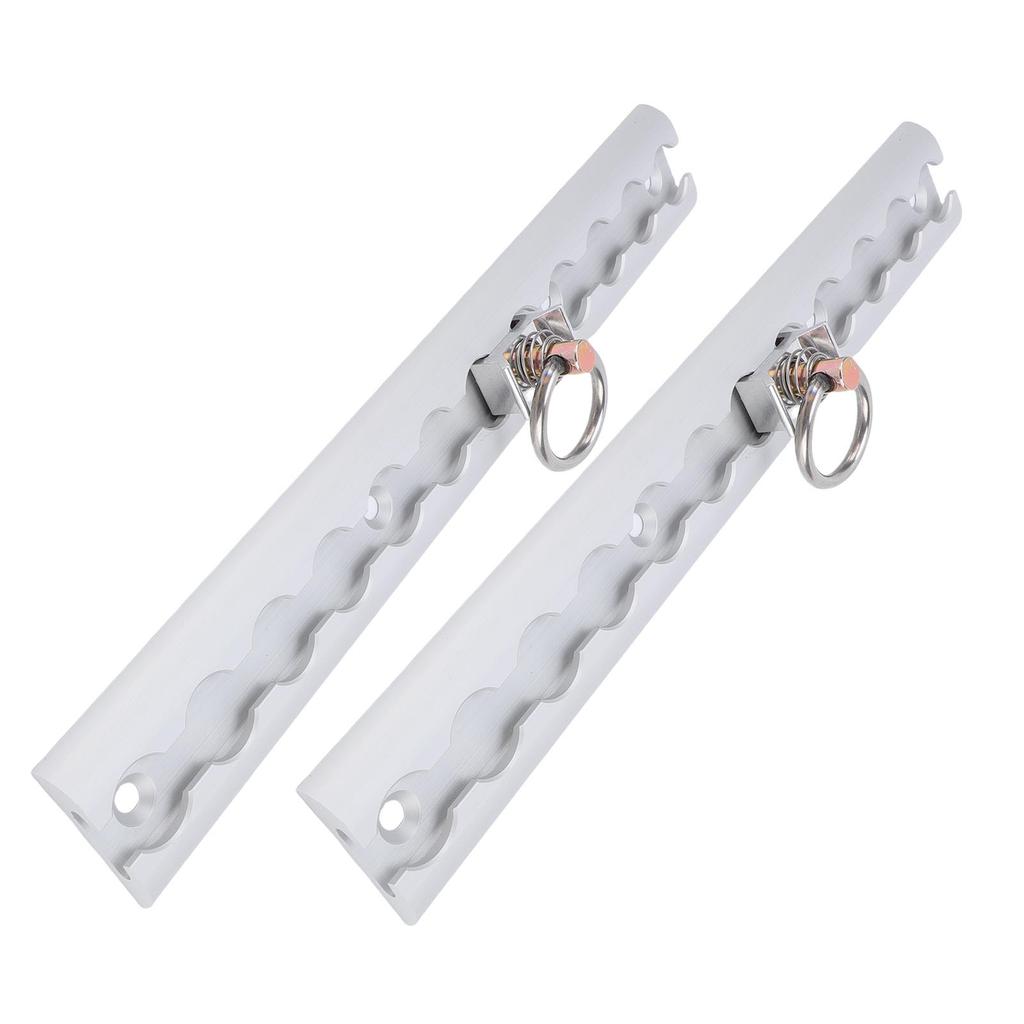Aluminum L Track 304mm Thickened L Track Tie Down Rail with 4 Round Rings for Motorcycles ATVs Dirt Bikes Pickup Trucks