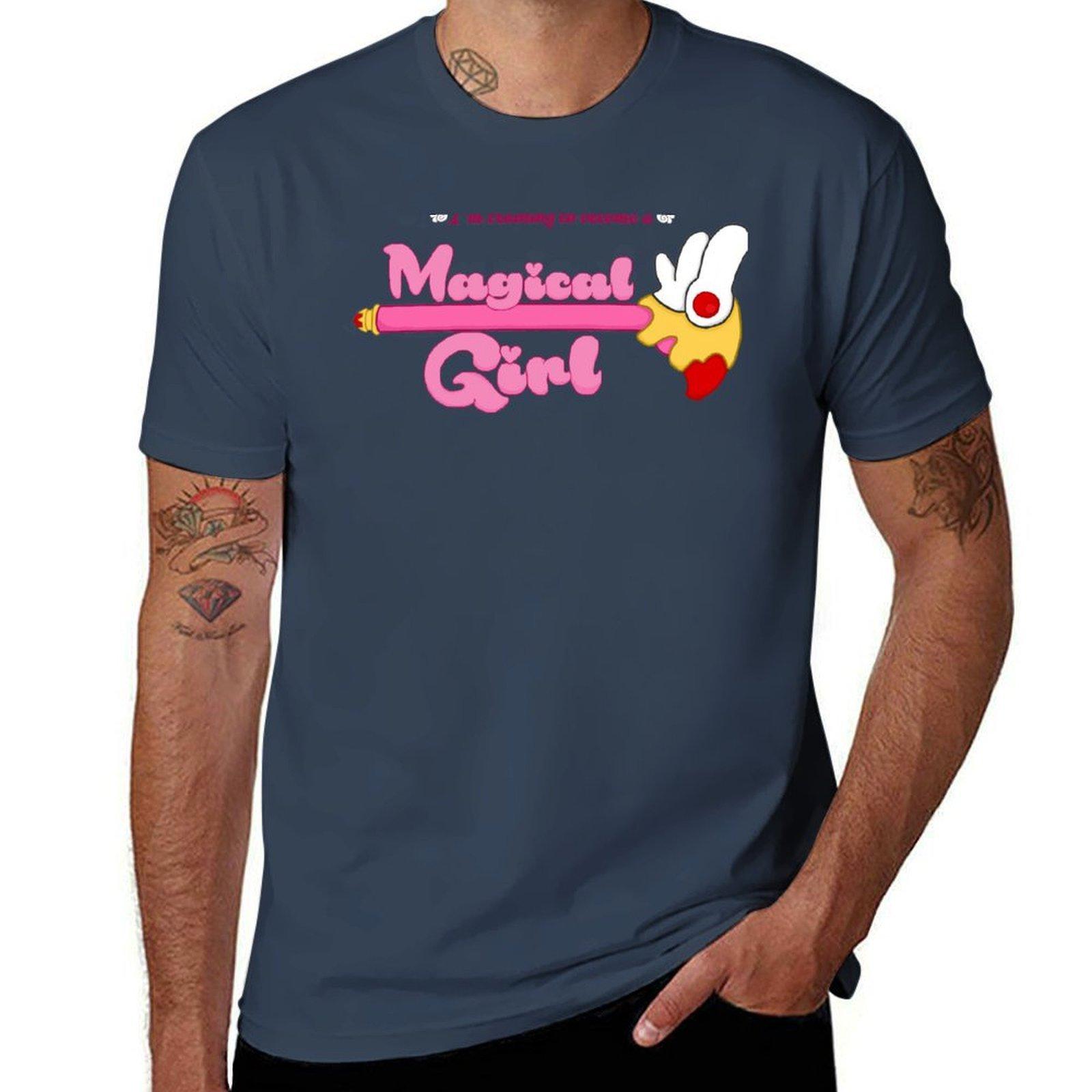 Im Training To Become A Magical Girl Tshirt Basic Solid Tee For Daily Use S
