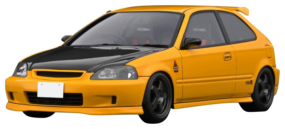 

модель зажигания INITIAL D Honda CIVIC Type R Желтый готовый продукт IG3629 1/18 (ЕК9)