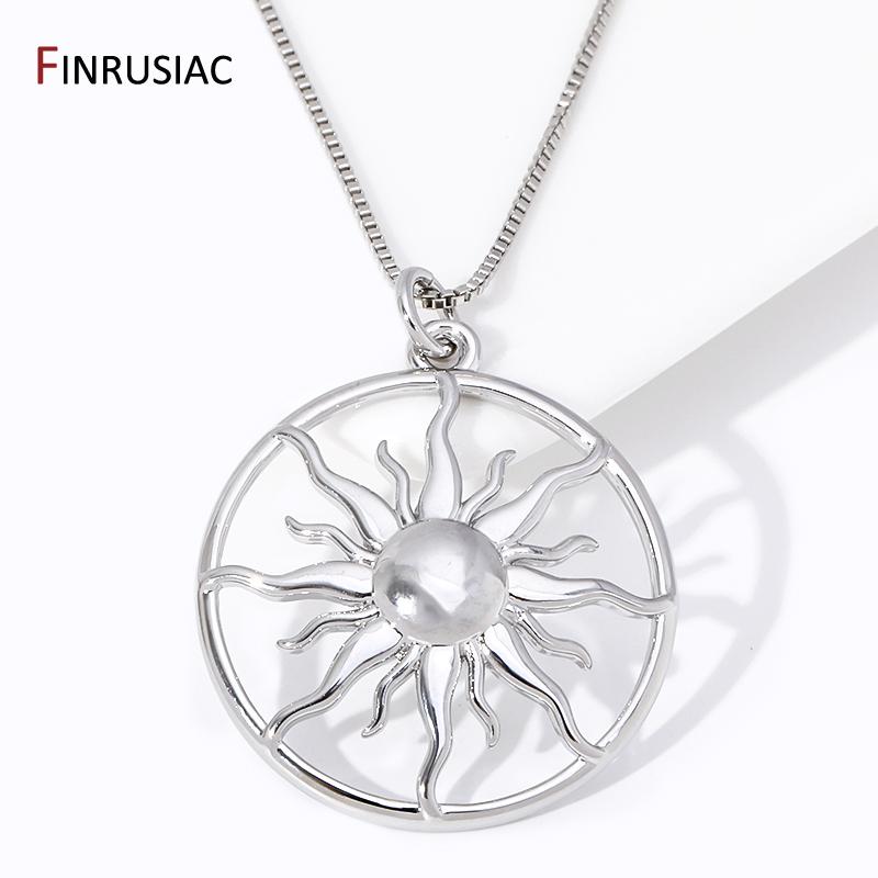 Fashion 18K Gold Plated Brass Hollow Sun Charms Round Pendant For DIY Women Necklace Making Supplies Findings