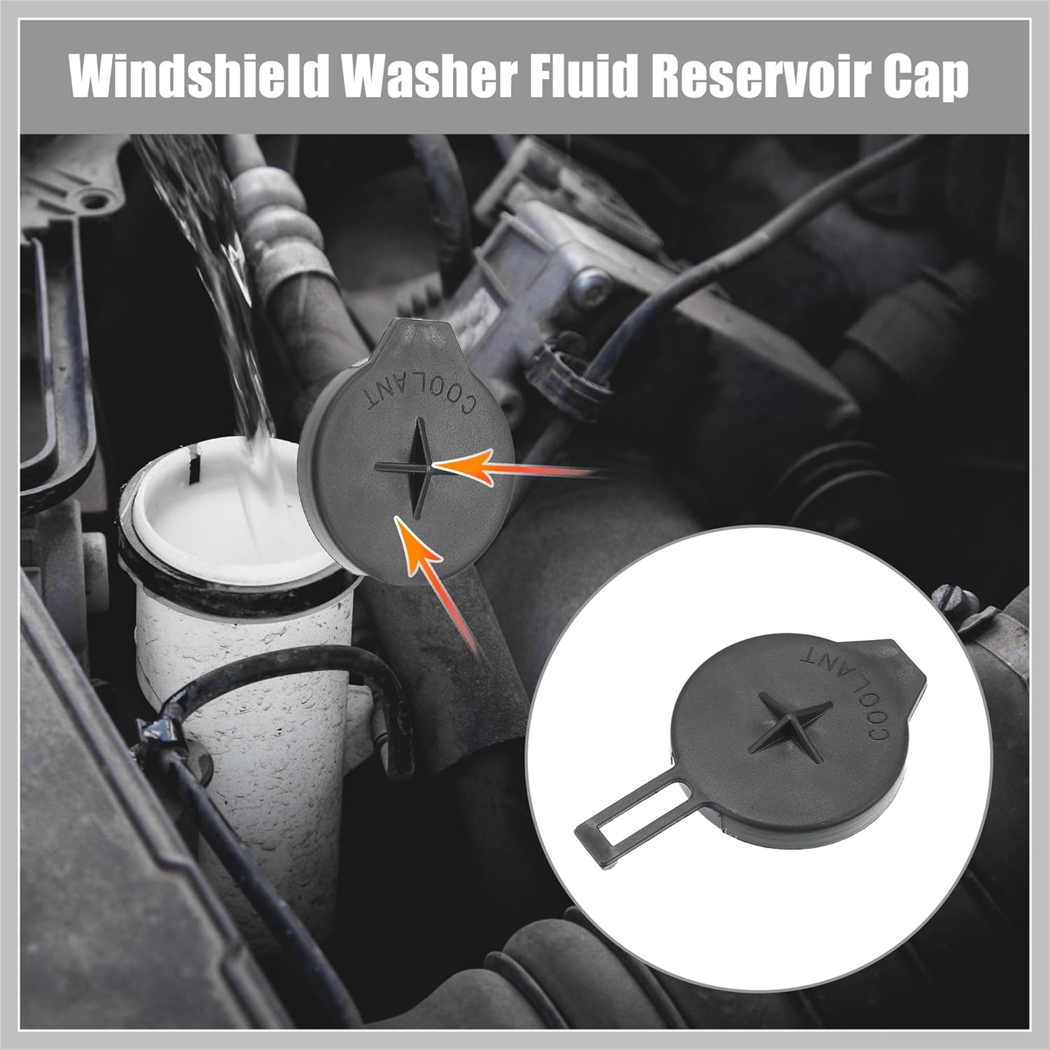 No.16471-23030/16471-0Q010 Windscreen Washer Wiper Fluid Reservoir Tank Lid Cap Cover for Toyota Corolla 2014-2019 for Toyota Yaris 2007-2018