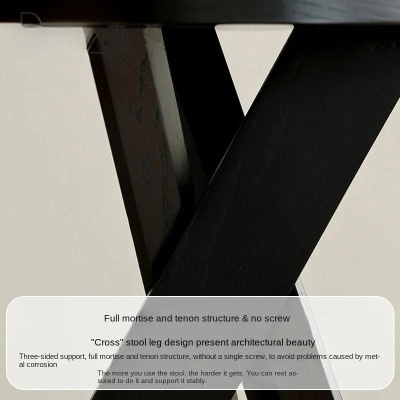 Black Nordic Solid Wood Sofa Side A Few Small Household Mini Round Coffee Table Modern Minimalist Low Stool Bedside Table