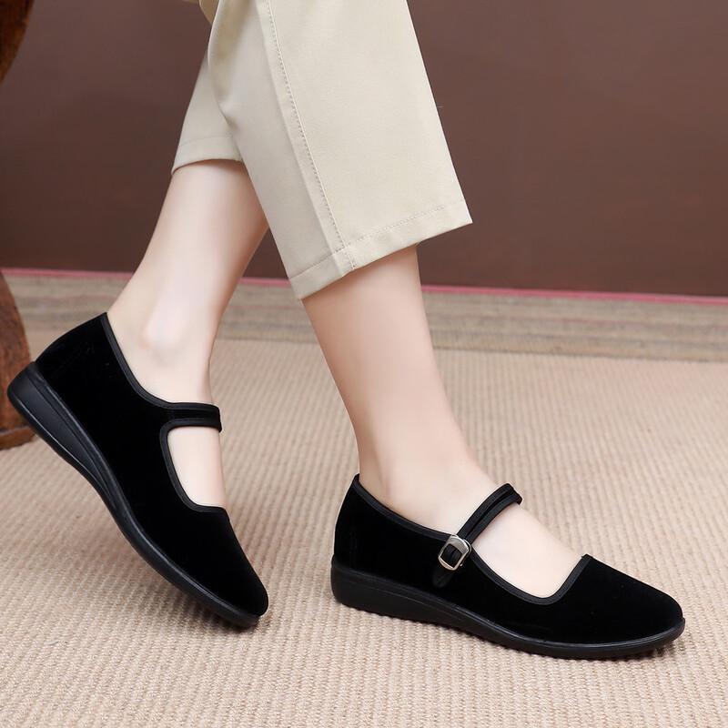 BURUIJING Old Beijing Women s Cloth Shoes 61177 38 чёрный