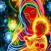 Christmas Door Cover Decoration Large Fluorescent Fabric Jesus Scene Covers Porch Sign Photography Background For Indoor Outdoor