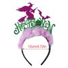 Carnivals Party Woman Hairband Plush Decor Sequins Witch Shape Headbands Animes Character Hair Hoop for Adult Teens
