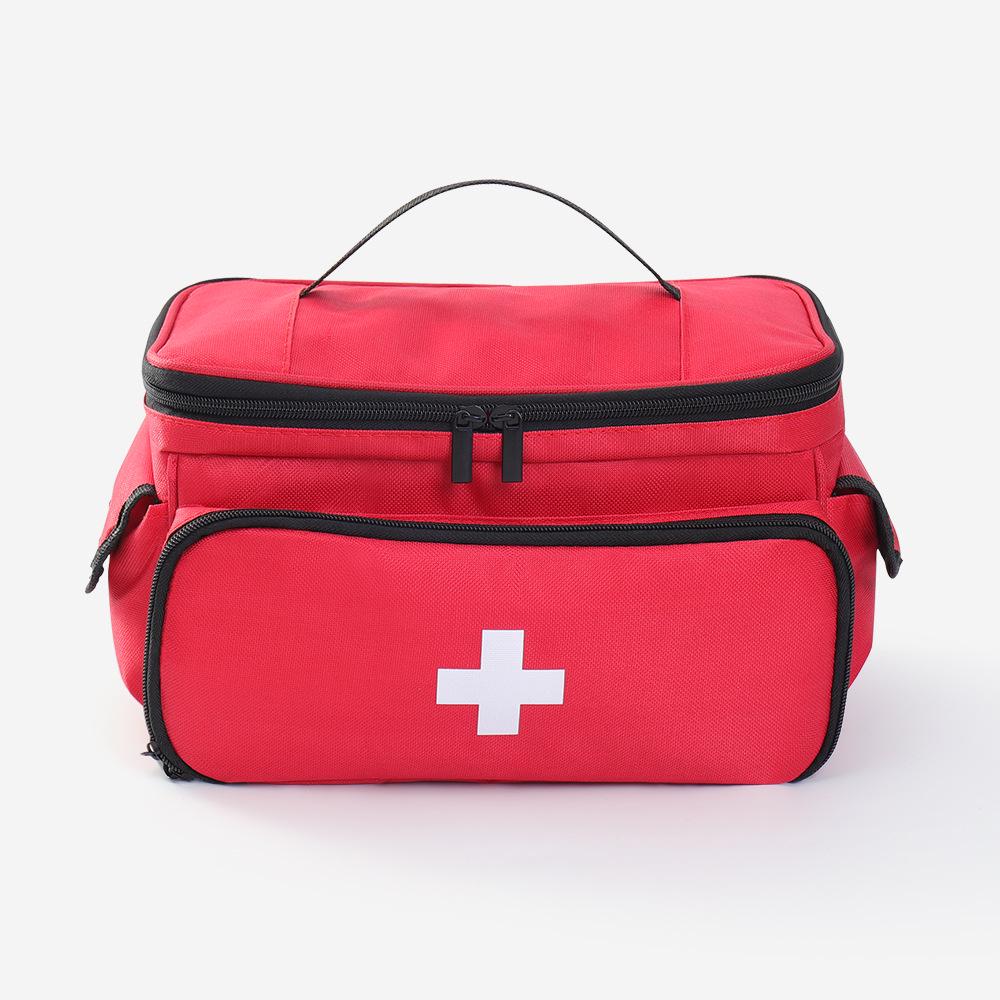 Outdoor Health Protection Kit: Family Medical Storage and Epidemic Prevention Bag красный