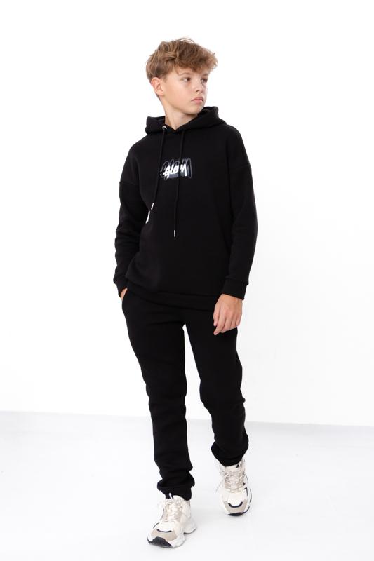 

Boys’ Warm Hoodie & Joggers Set with Text, Winter, 6492-025-33 HC 134 чорний
