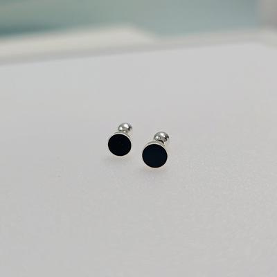 Silver Small Onyx Piercing