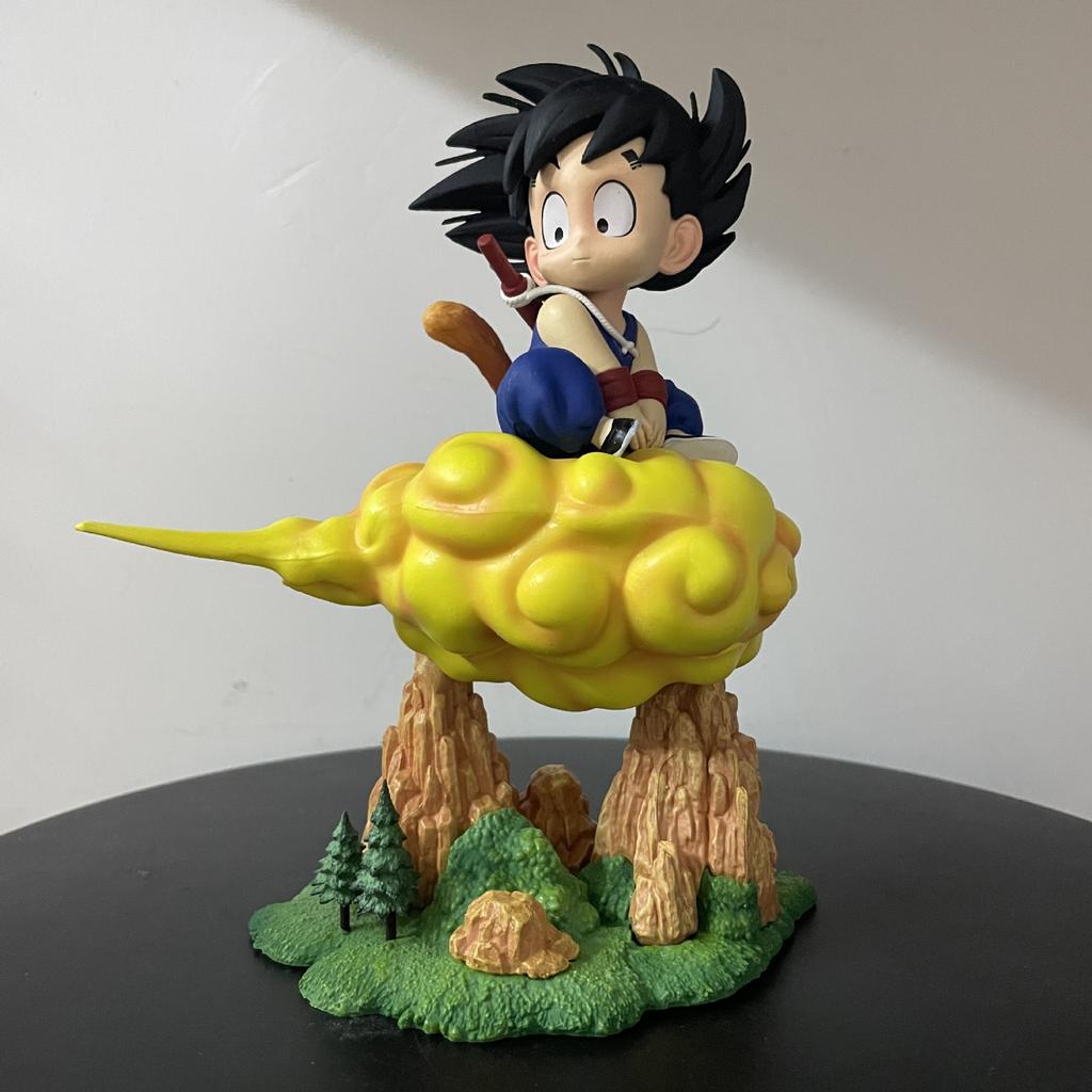 Super Saiyan, Somersault Cloud, Childhood, Little Wukong, Cloud Riding Sitting Statue, Doll Ornament, Boxed Figure