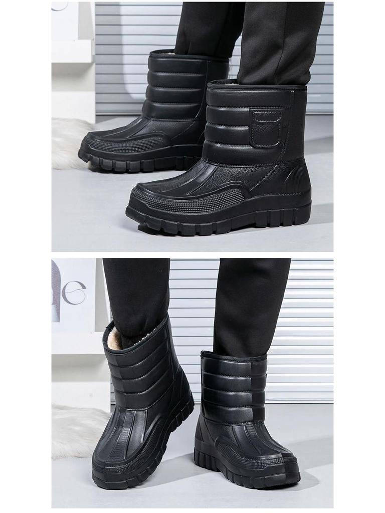 Men's Thickened Non-Slip Waterproof Snow Boots – Fleece-Lined and Cold-Proof for Winter Fishing