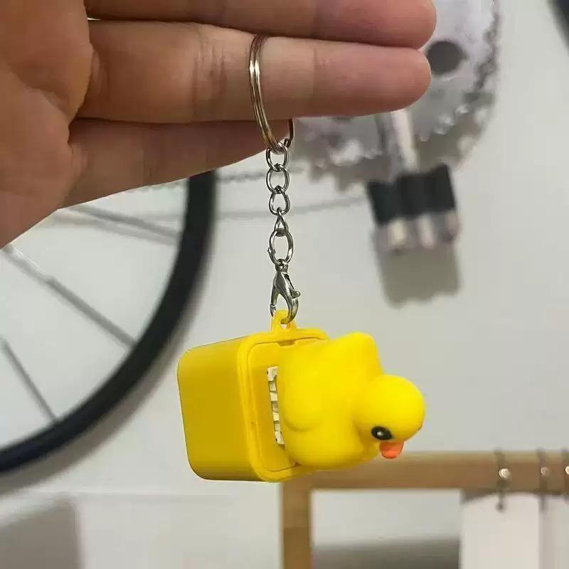 Mijn Zeemeeuw Keycap Sleutelhanger Lichtgevend Geluid Makend Stressverlichter Creatief Fidget Speelgoed Draagbare Elektronische Hanger Voor Volwassene