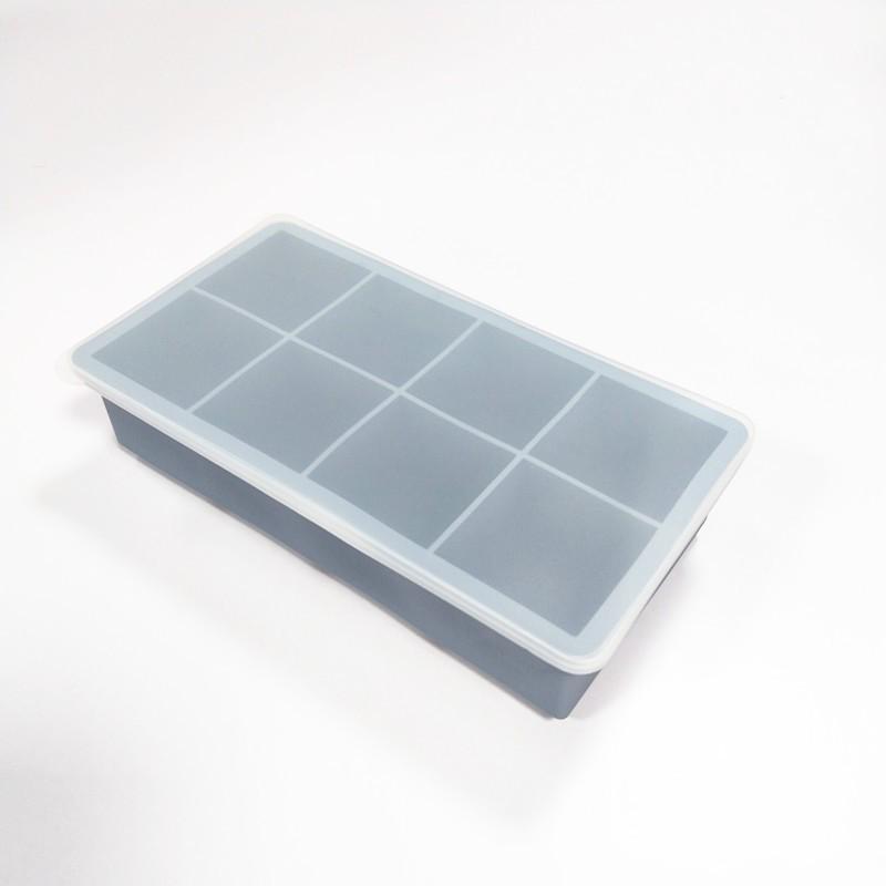 Silicone Ice Cube Mold with Lid - Food Grade Storage Box for Ice & Baby Food
