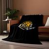 Golden Lion Logo On Black Background Print Blanket Soft and Cozy Perfect for the Living Room Bed Sofa or a Nap,gift