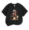 Süßer Cartoon Motocross Fahrer Aufdruck Kinder 100% Baumwolle Rundhals Kurzarm T-Shirt für Jungen Mädchen Lässig Offroad Dirt Bike Grafik T-Shirt Oberteile für Täglich