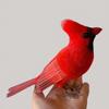 Yousheng Felt Bird Sculpture Handmade Wool Songbirds Figure Realistic Wildlife-Inspired Design Soft Layered Feathers Decorative Figurine