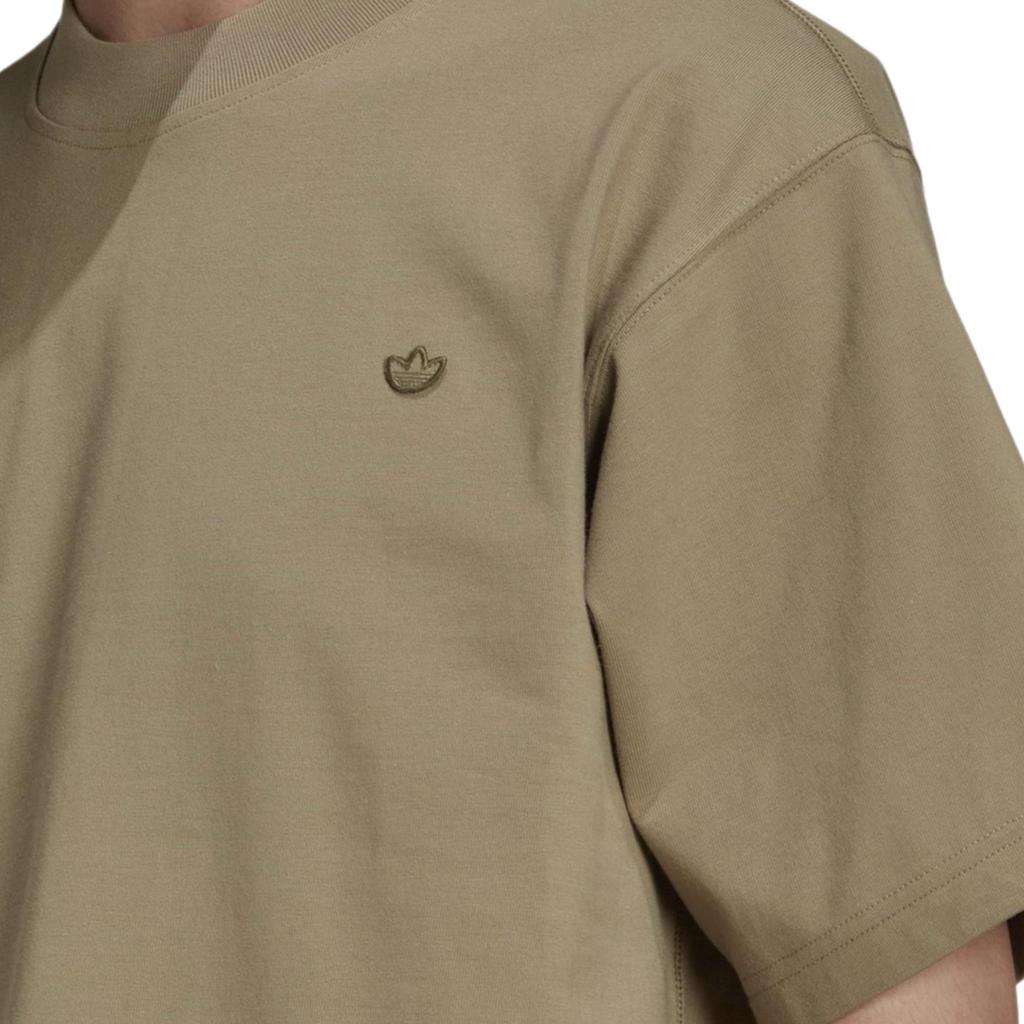 Adidas Originals Adi Color Series Brand Logo Embroidered Round Neck Short Sleeve T-Shirt Men Tops Olive H62520