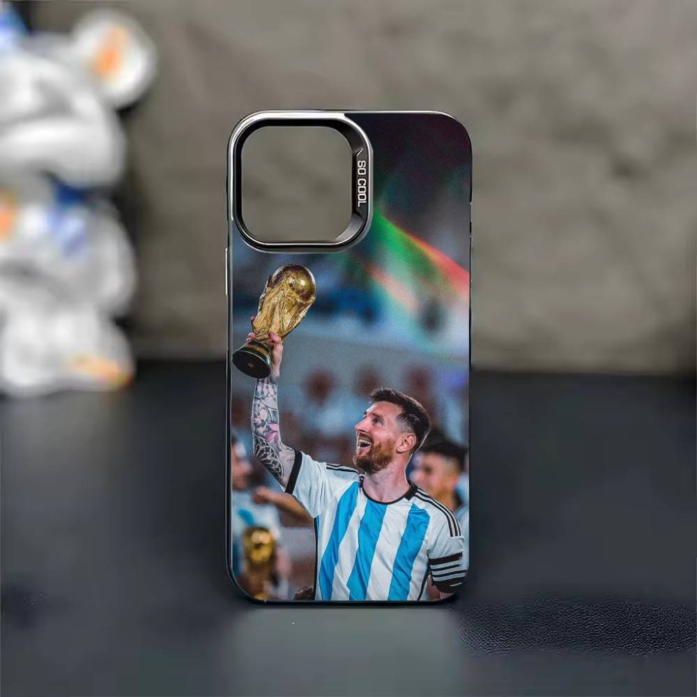 

Football L-Lionel m-Messi 10 Phone Case For iPhone 17 16 15 14 13 12 11 Pro Max Plus Silver candy Matte Cover iPhone12PROMAX