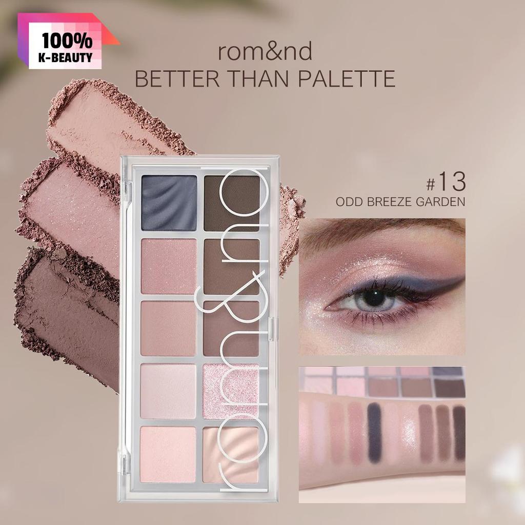 Rom&nd MELHOR QUE AS PALETAS 00-09/11-13, Inspirada no Jardim, Tons Totalmente Harmoniosos, Amigável para Iniciantes, Multiuso, K-Beauty, Maquiagem Coreana