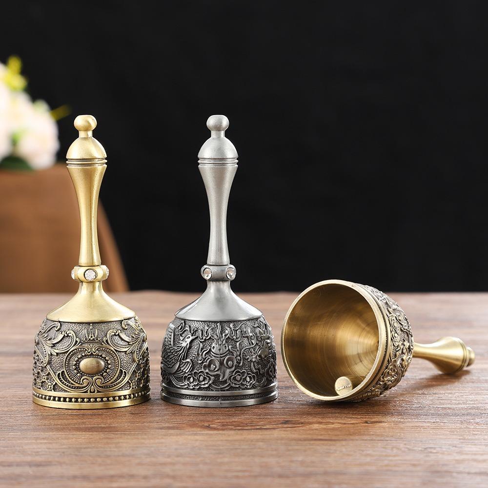 Dragon Phoenix Pattern Vintage Handbell Zinc Zinc Zinc Alloy Restaurant Dish Bell  Christmas