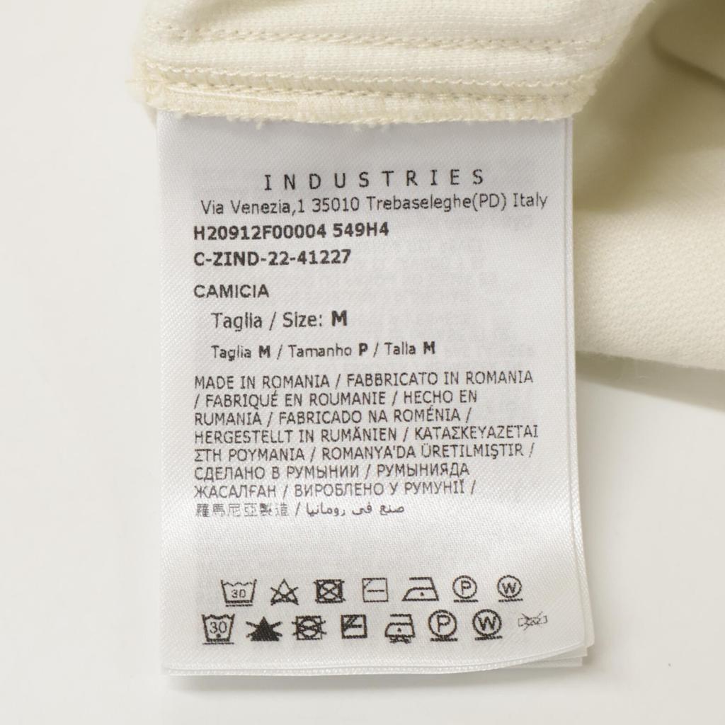 MONCLER 22 CAMICIA cotton long-sleeved shirt with sleeve buttons tops M IvoryUsed