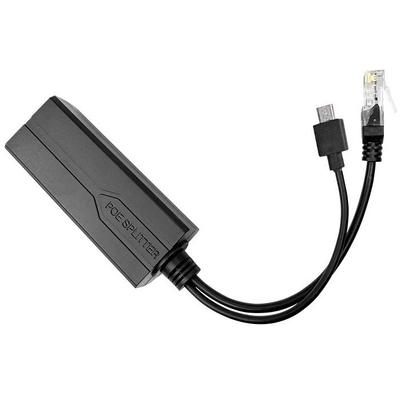 PoE ayırıcı adaptörü SUNROZ Mikro USB + RJ45 LAN Ethernet 100 Mbit/s (A48740)