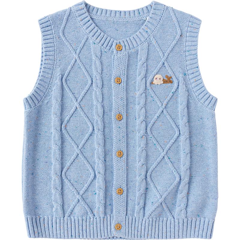 Balabala Boys  Autumn Colorblock Button Vest 90