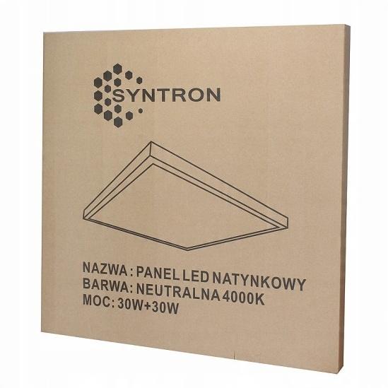 Plafon Led Panel Natynkowy Niemrugający Biały Ccd Biały Ciepły 60X60Cm 60W