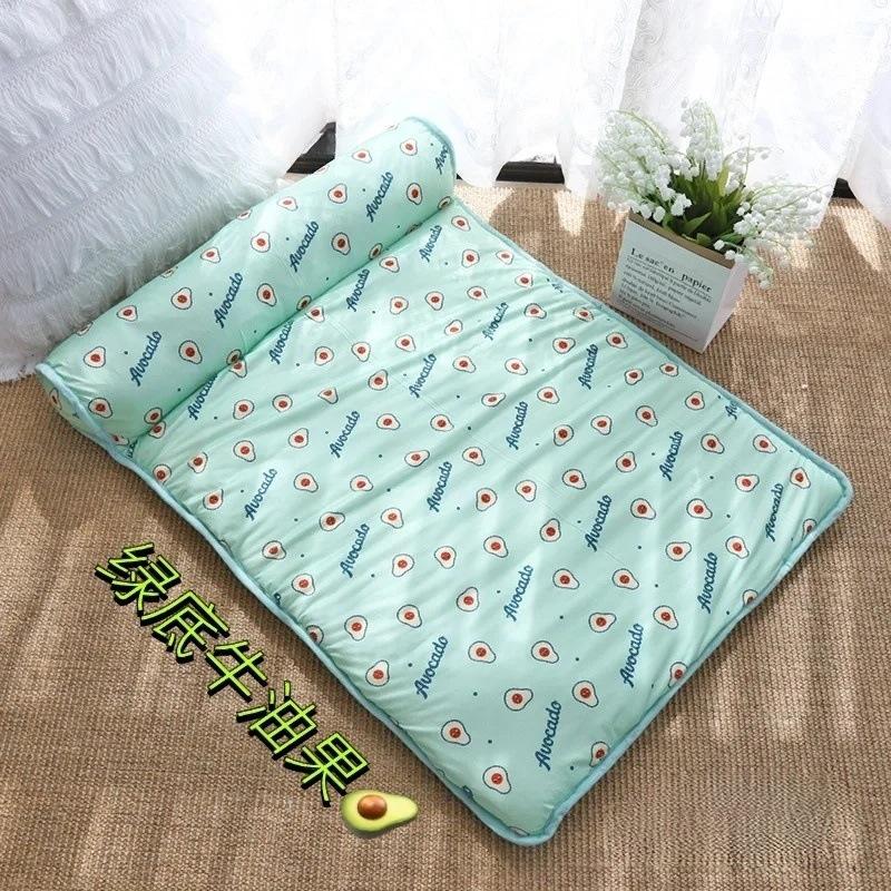 Pet Cooling Ice Silk Mat: Waterproof, Rattan Design for Cats & Dogs, All Seasons