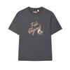 Fila X MAISON KITSUNE Original Fashion Casual Round Neck Loose Short Sleeve T-Shirt Women T-Shirts Charcoal-Gray F11W529122F-DY