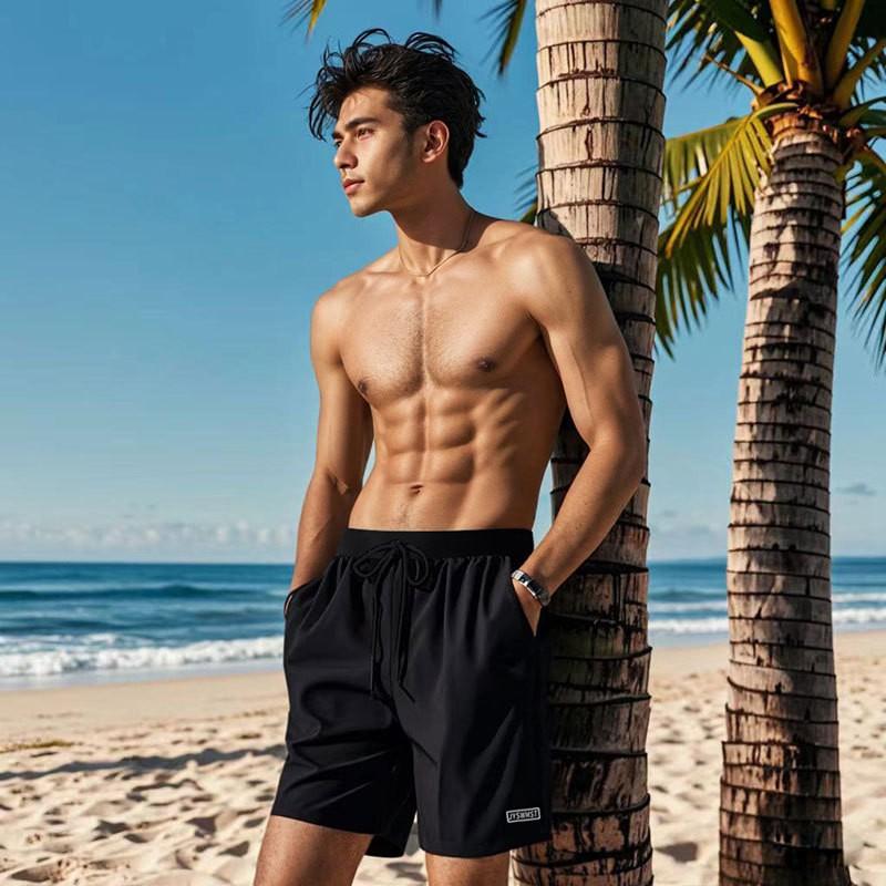 Mens Quick-Dry Swim Trunks With Pockets Swimming Spa Leisure Water Sports