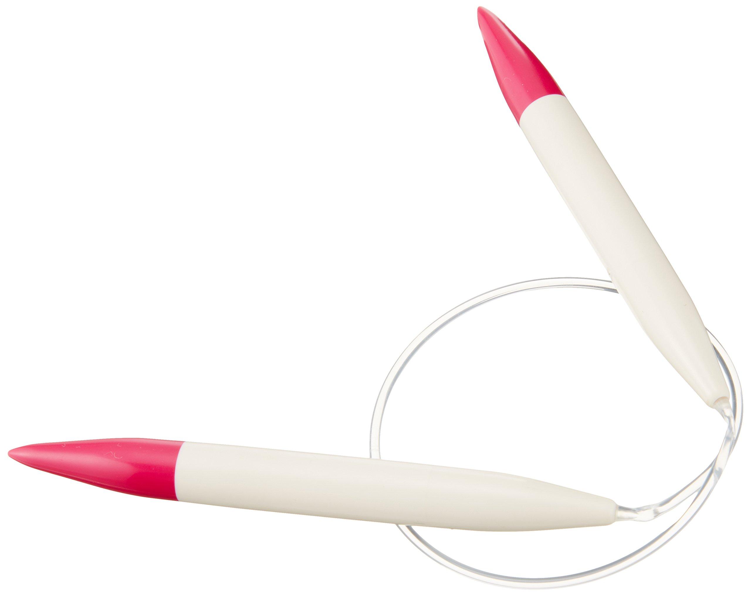 

Clover Jumbo 10 мм Розовые Круговые Спицы из Акрилонитрилбутадиенстирола (ABS) 51-440 розовый