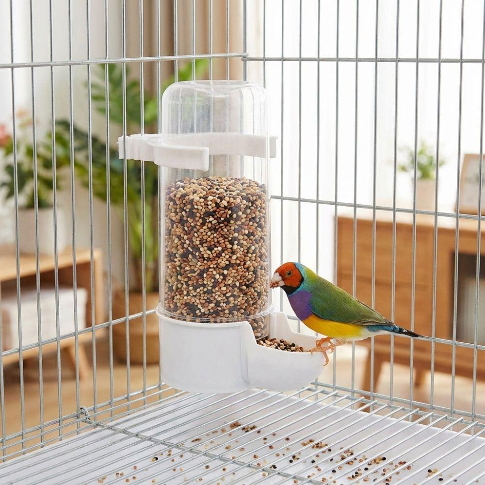Plastic Bird Water Dispenser Leak-Proof Parrot Drinking Bottle Bird Food Container  Travel
