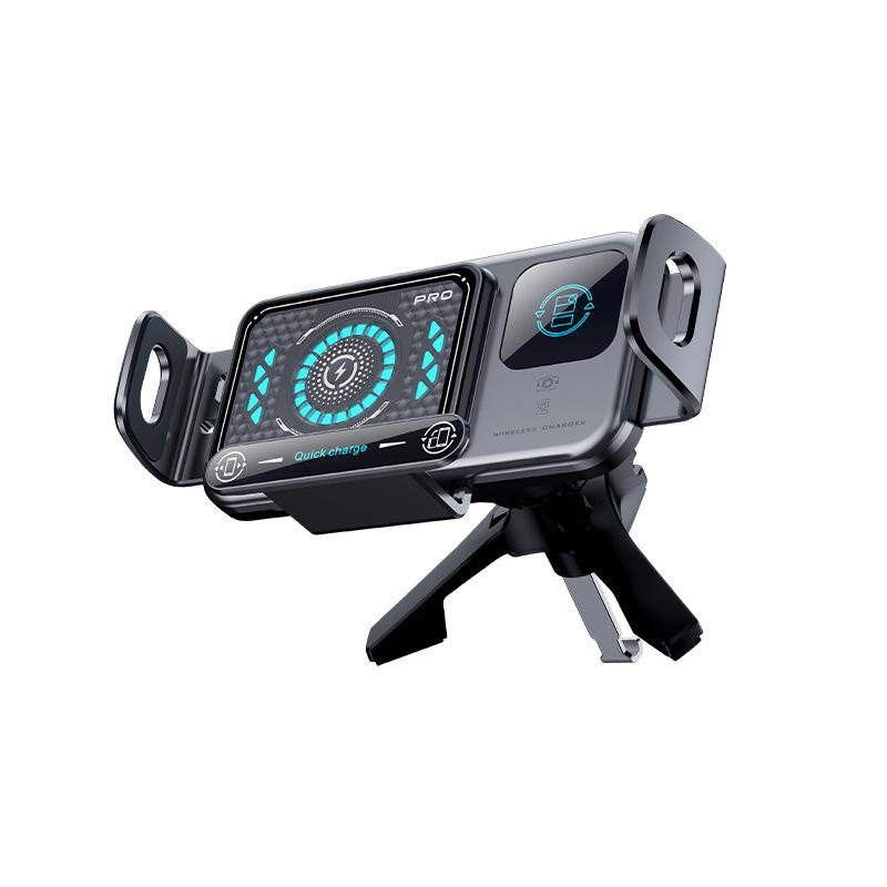 Foldable Screen Wireless Car Phone Holder with Air Vent Navigation Support