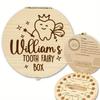 1PCS Free Customization Wooden Tooth Storage Box Baby Tooth Wood Storage Box Organizer Teeth Kids Christening Case Birthday Gift